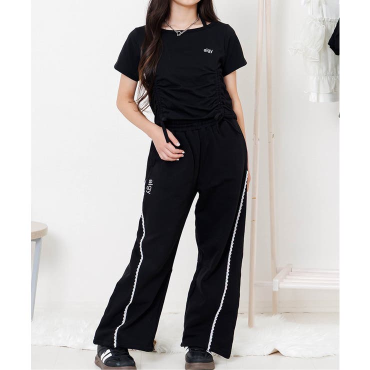 ブラック | ギャザーT＆スウェパンセットアップ | F.O.Online Store