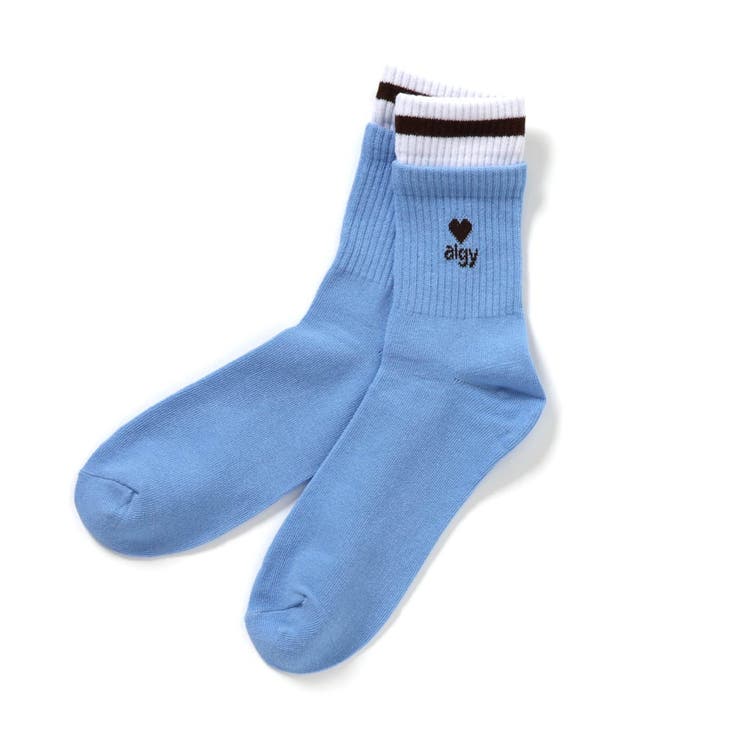 サックス | 【抗菌防臭】レイヤード風クルーソックス3 | F.O.Online Store