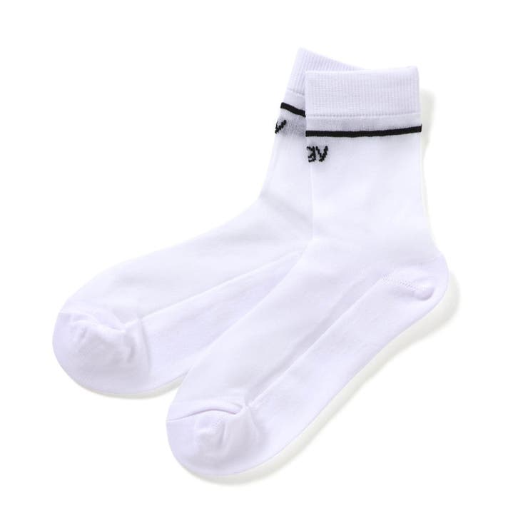 オフホワイト | ラインシアークルーソックス | F.O.Online Store