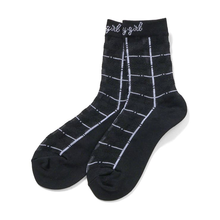 チェック柄シースルーソックス[品番：FOKK0018415]｜F.O.Online