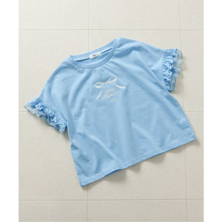サックス | フリル袖りぼんT | F.O.Online Store