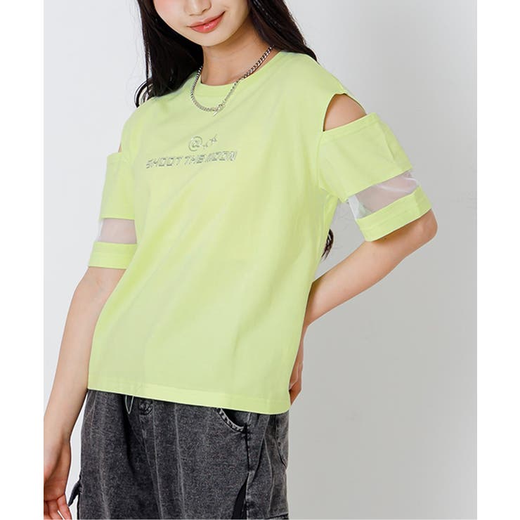 ライム | 肩あきシアーメタルロゴT | F.O.Online Store