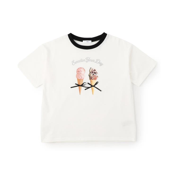 オフホワイト | 転写アイスりぼんT | F.O.Online Store
