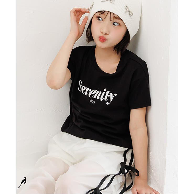 ブラック | 【puchily プチプラライン】パールロゴT | F.O.Online Store