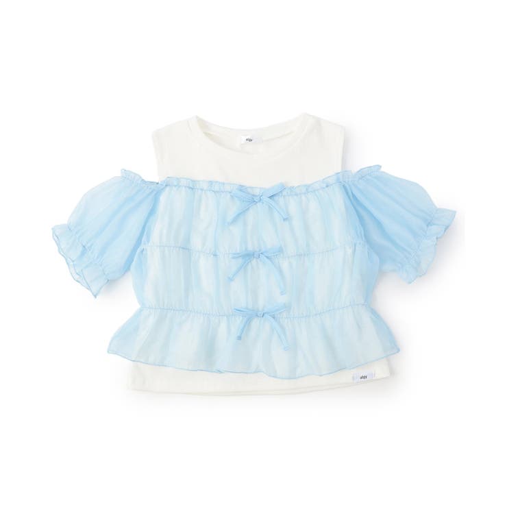 サックス | ドッキングガーリーブラウス | F.O.Online Store