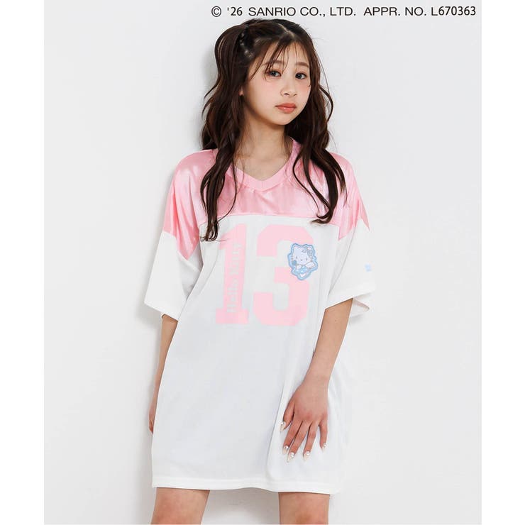 オフホワイト | 【ハローキティ】エンジェルサテン切替メッシュミニワンピース | F.O.Online Store