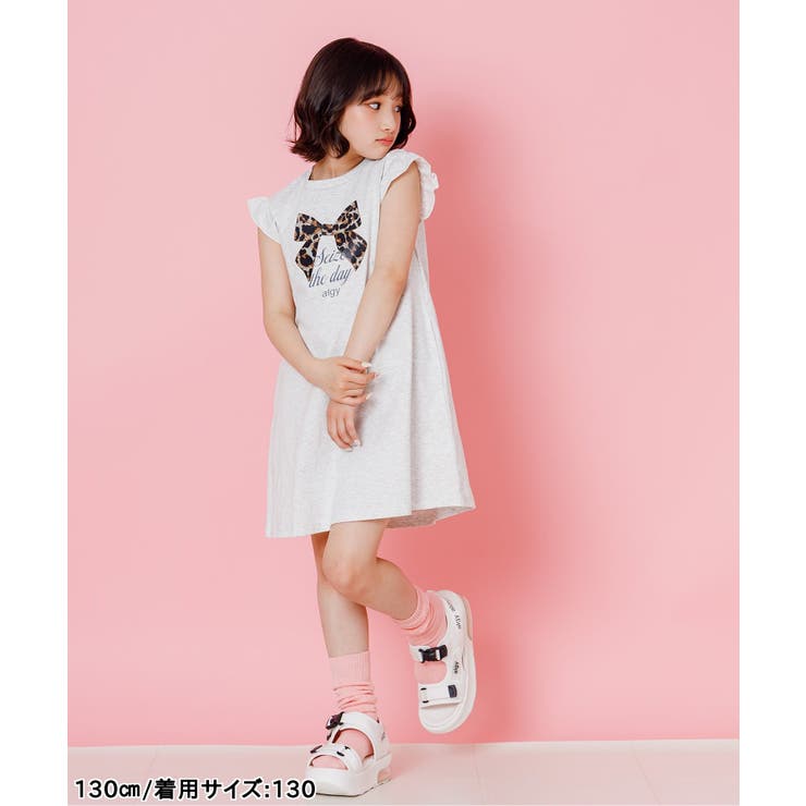 ヒョウガラりぼんフレンチスリーブTワンピ | F.O.Online Store | 詳細画像8 