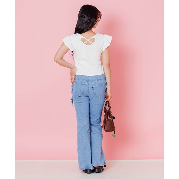 レースアップデニムフレアパンツ | F.O.Online Store | 詳細画像20 