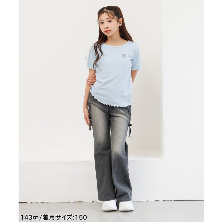 レースアップデニムフレアパンツ | F.O.Online Store | 詳細画像4 