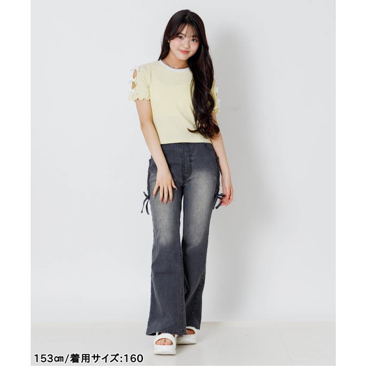 レースアップデニムフレアパンツ | F.O.Online Store | 詳細画像7 