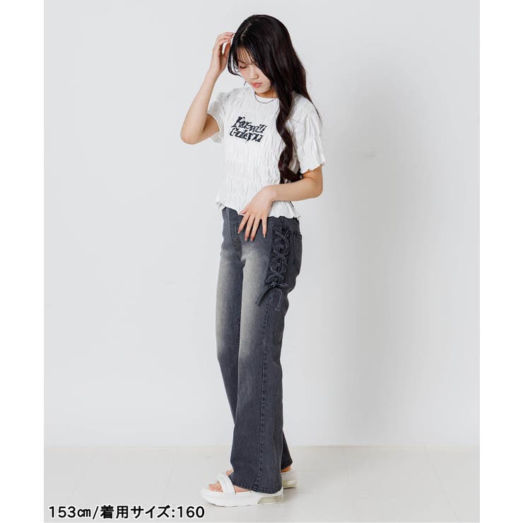 レースアップデニムフレアパンツ | F.O.Online Store | 詳細画像8 