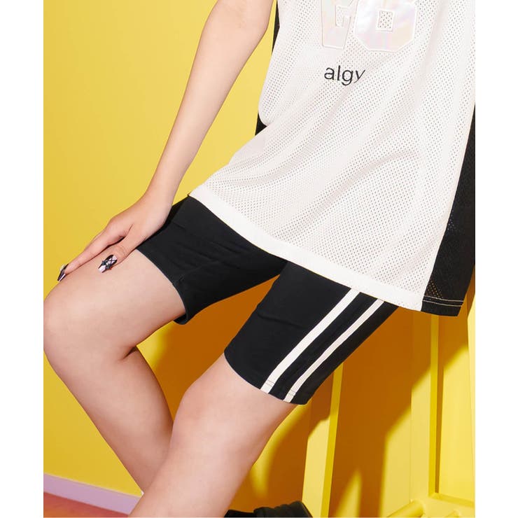 オフホワイト | ロゴゴムバイカーパンツ | F.O.Online Store