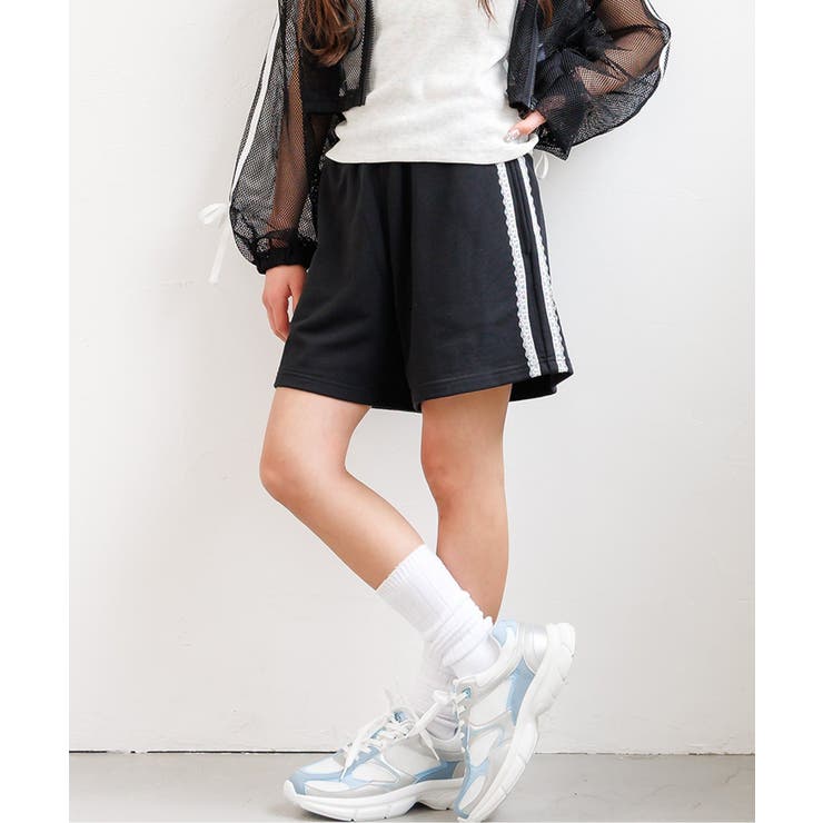 ブラック | 【puchily プチプラライン】サイドレースラインショーパン | F.O.Online Store
