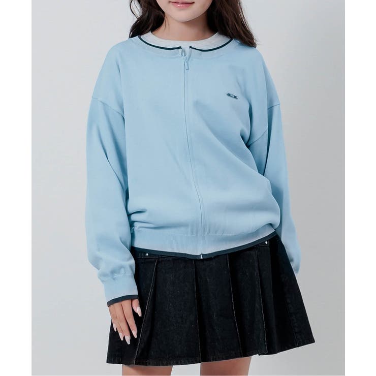 サックス | デイリージップカーディガン | F.O.Online Store