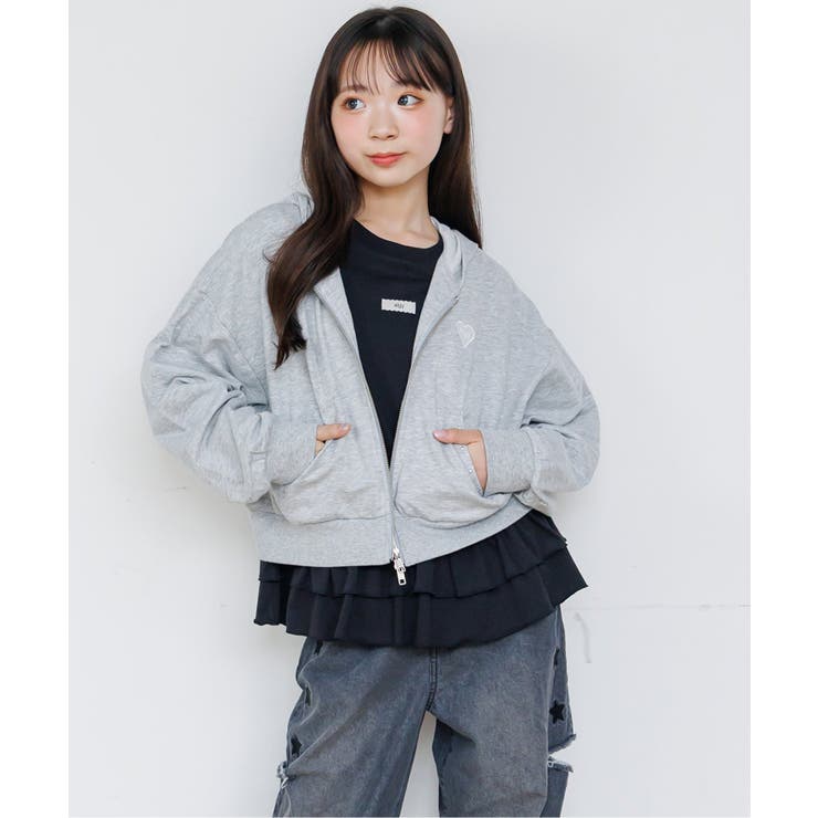 グレー | ダブルジップスタッズパーカー | F.O.Online Store