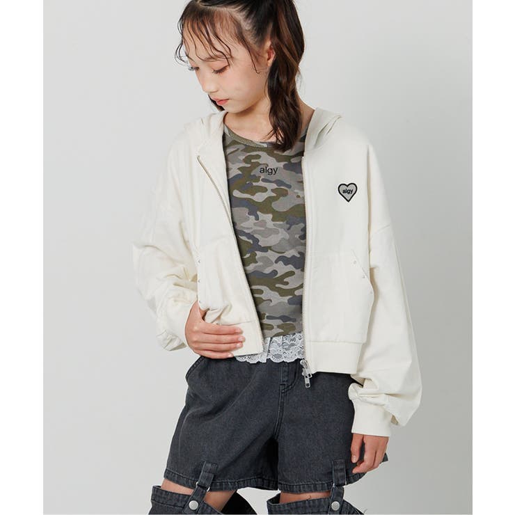 アイボリー | ダブルジップスタッズパーカー | F.O.Online Store