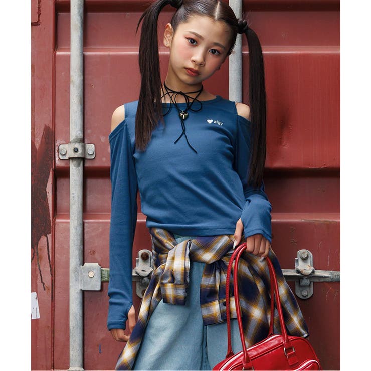 ブルー | 肩あきリブロンT | F.O.Online Store