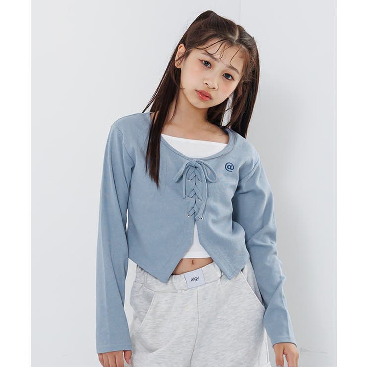 レースアップレイヤード風トップス[品番：FOKK0024456]｜F.O.