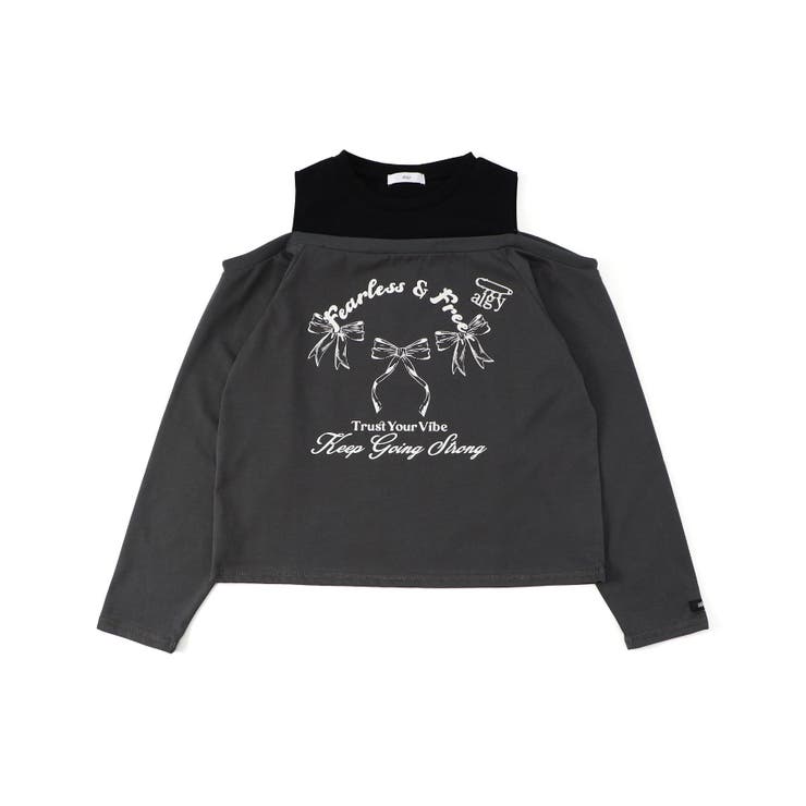 チャコール | 肩あきレイヤードロンT | F.O.Online Store