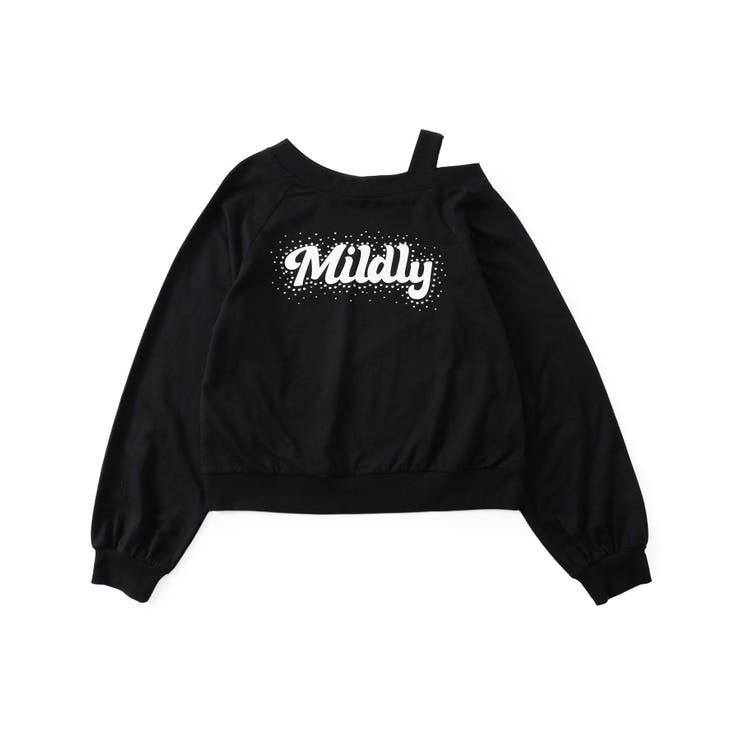 ブラック | ラインストーンロゴワンショルロンT | F.O.Online Store
