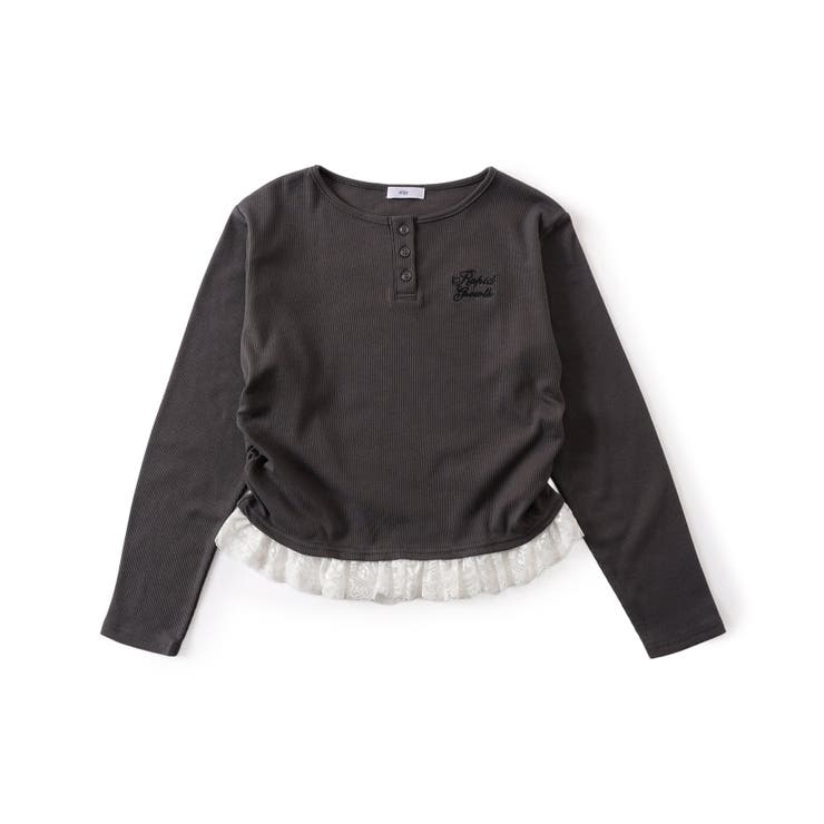 チャコール | 裾レースレイヤードロンT | F.O.Online Store