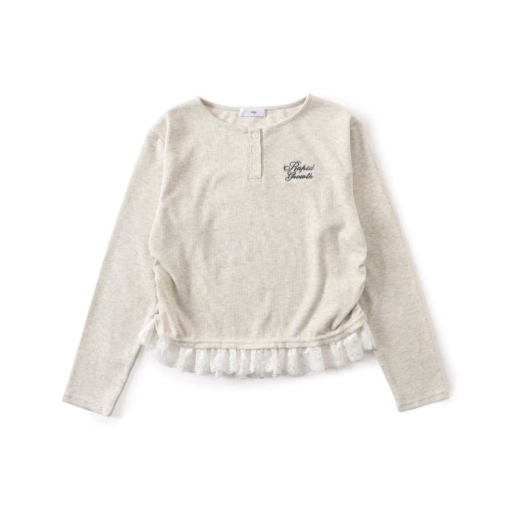 オフホワイト | 裾レースレイヤードロンT | F.O.Online Store