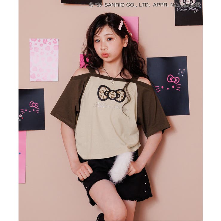 【ハローキティ】ギャルオフショル風Tシャツ  | F.O.Online Store | 詳細画像1 