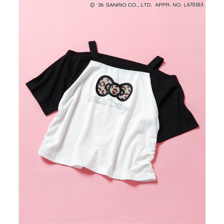 ブラック | 【ハローキティ】ギャルオフショル風Tシャツ  | F.O.Online Store