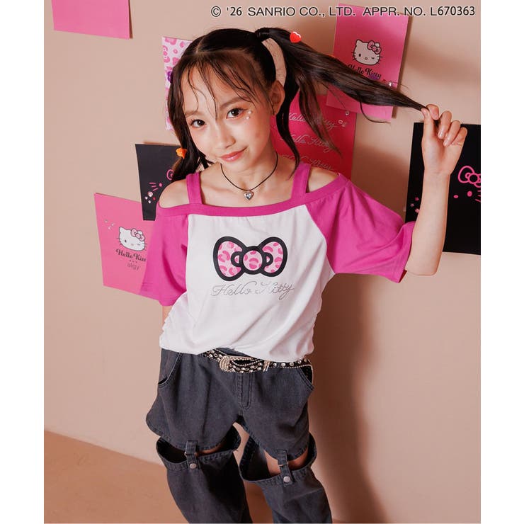 ピンク | 【ハローキティ】ギャルオフショル風Tシャツ  | F.O.Online Store