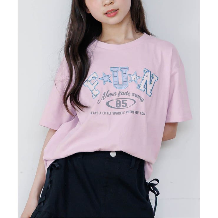 ピンク | 柄ロゴアップリケT | F.O.Online Store