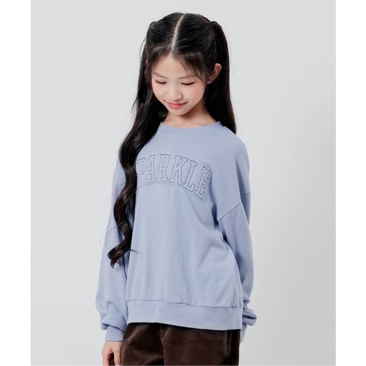 サックス | 生地ロゴトレーナー | F.O.Online Store