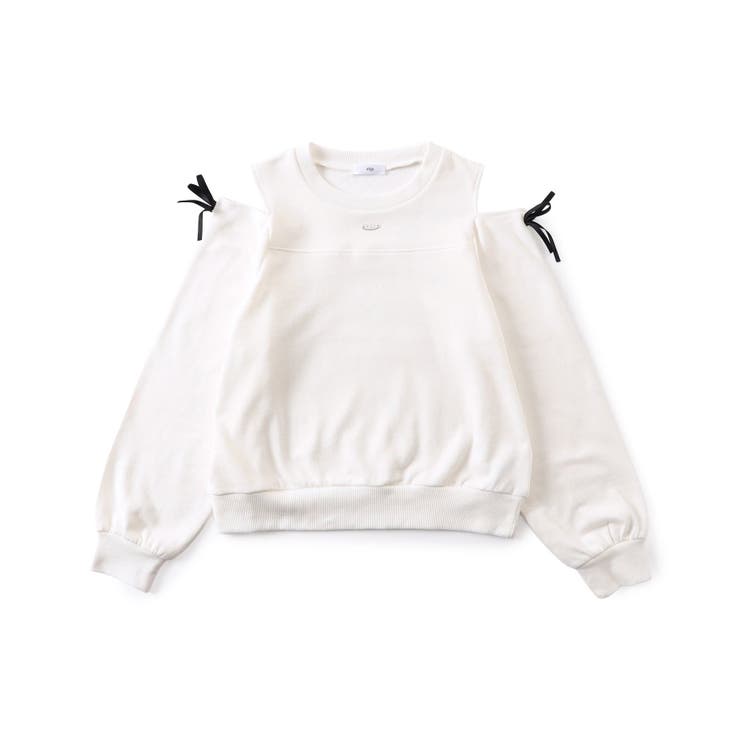 オフホワイト | 肩あきりぼんトレーナー | F.O.Online Store
