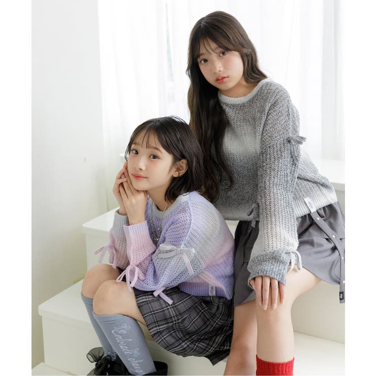 透かし編みグラデニット＆タンクセット | F.O.Online Store | 詳細画像14 