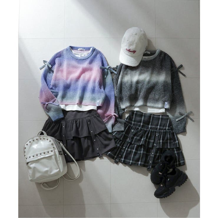 透かし編みグラデニット＆タンクセット | F.O.Online Store | 詳細画像9 