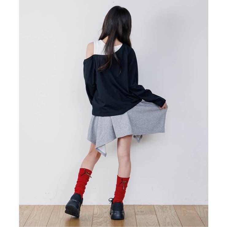 イレギュラーヘムサイドラインカットスカパン | F.O.Online Store | 詳細画像4 