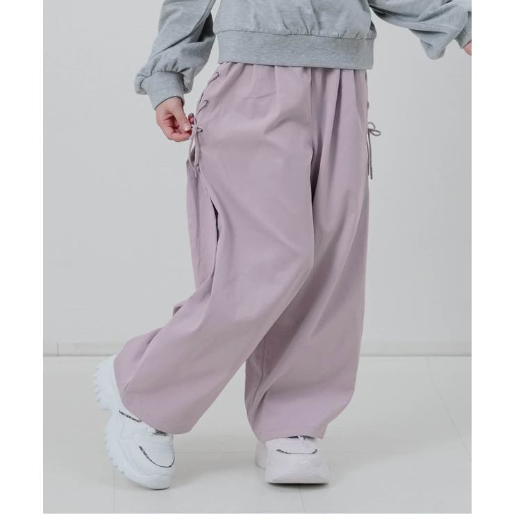 ピンク | サイドレースアップワイドパンツ | F.O.Online Store