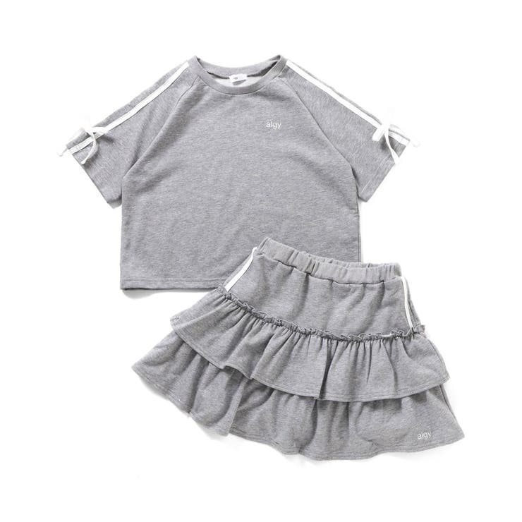 グレー | ラメミニ裏毛Tシャツ＆スカパンセット | F.O.Online Store