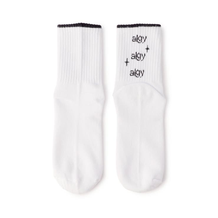 オフホワイト | 【抗菌防臭】3段ロゴクルーソックス | F.O.Online Store