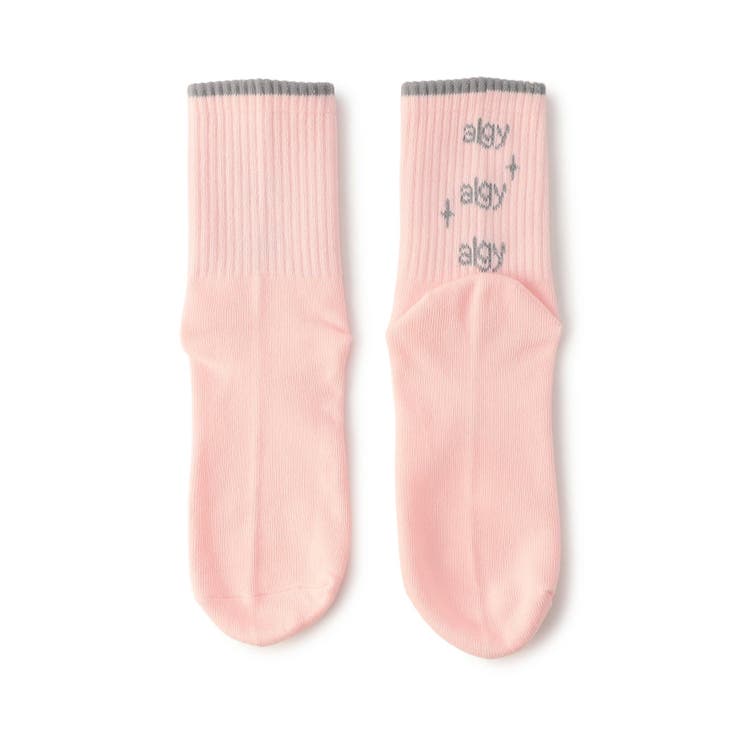 ピンク | 【抗菌防臭】3段ロゴクルーソックス | F.O.Online Store