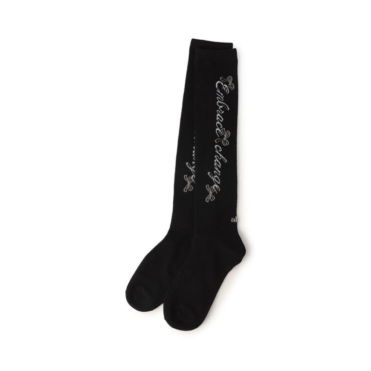 ブラック | ガーリーロゴハイソックス | F.O.Online Store