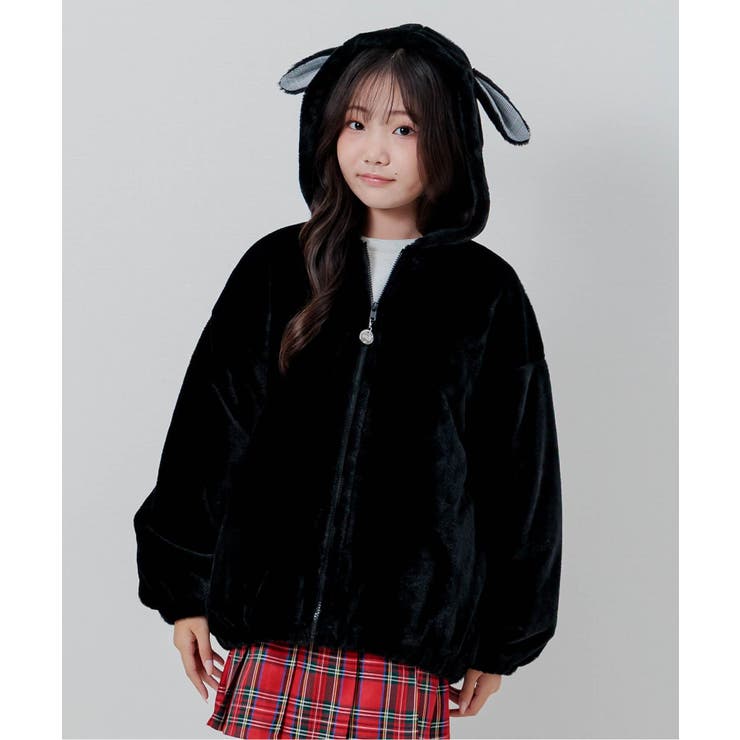 ブラック | ひつじ耳エコファーアウター  | F.O.Online Store