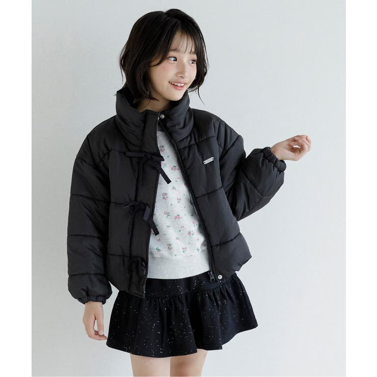 ブラック | 【保温】りぼん中綿アウター | F.O.Online Store