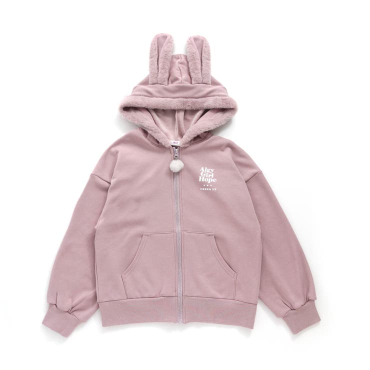 もこもこ耳アニマルパーカー もこもこ耳アニマルパーカー_裏シャギー