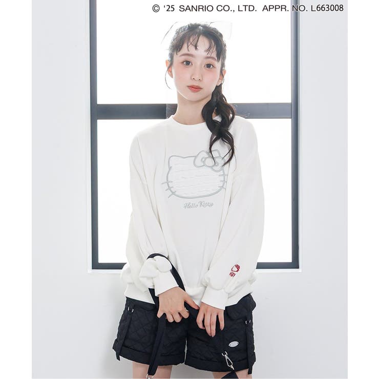 オフホワイト | 【ハローキティ】裏起毛BIGトレーナー | F.O.Online Store