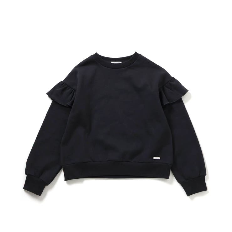チャコール | 裏起毛肩フリルトレーナー | F.O.Online Store
