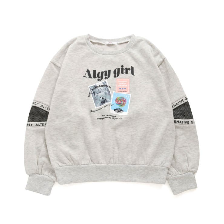 アイボリー | 転写プリントメッシュ切替トレーナー_裏起毛 | F.O.Online Store