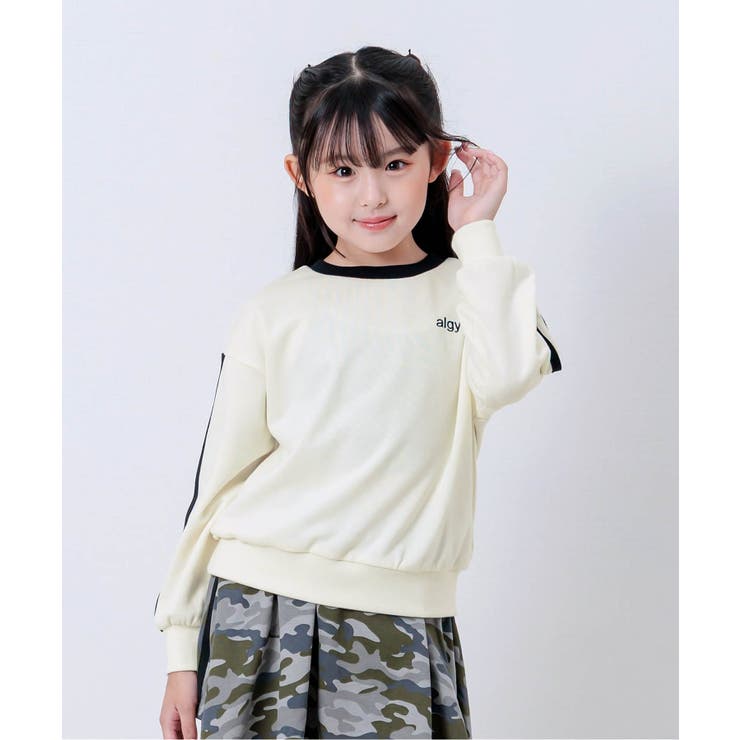 アイボリー | 【puchily プチプラライン】ラインスリーブトレーナー | F.O.Online Store