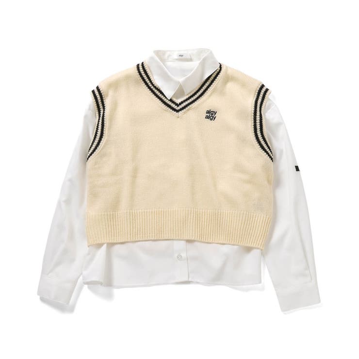 セレモニー対応】ニットベスト＆シャツセット[品番：FOKK0025213
