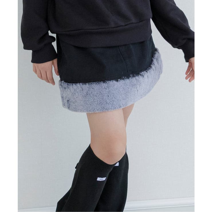 ブラック | ファー付きスカパン | F.O.Online Store