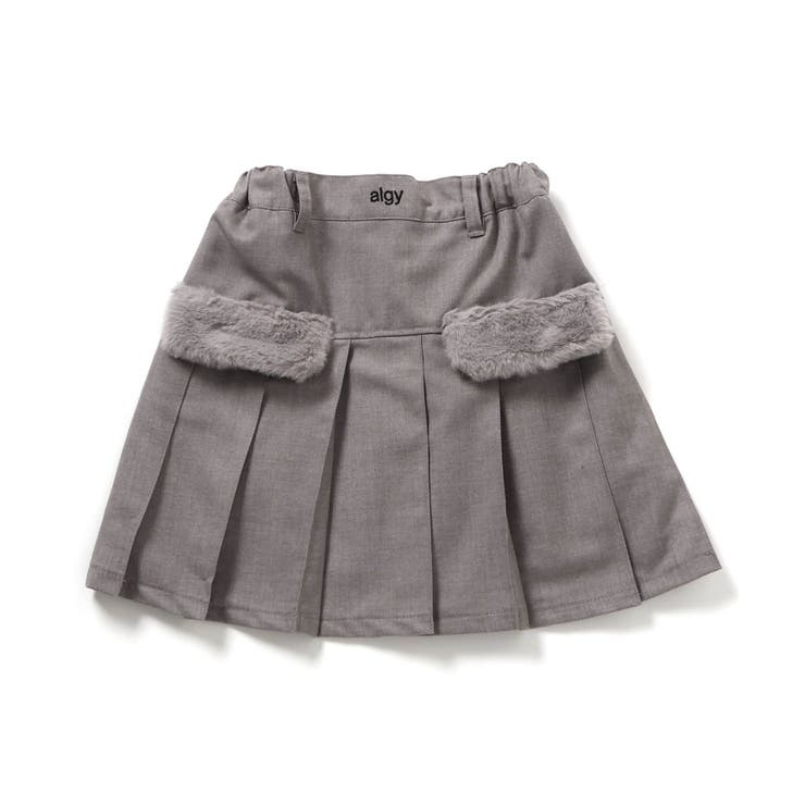 グレー | エコファーフラッププリーツスカート | F.O.Online Store